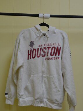 JanSport University of Houston Downtown Full Zip Hoodie White L